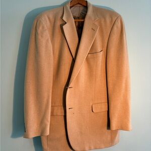 Grant Thomas by Lord & Taylor 100% Camel Hair Jacket - Tan, Size 46L